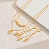 Brass Heart Double-layer Necklaces & Earrings Sets for Women VD3296-6