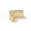 Brass Micro Pave Clear Cubic Zirconia Initial Multi-strand Links KK-S520-01G-12-2