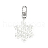 Electroplate Glass Snowflake  Pendant Decoration HJEW-TA00351-2