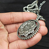 Mandala Flower Chakra Alloy Pendant Wheat Chain Necklaces for Women FS-WG99C38-01-3