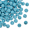 SUNNYCLUE 120Pcs Pave Disco Ball Beads RB-SC0004-84B-1