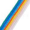 8 Strand 8 Colors Electroplate Glass Beads Strands EGLA-TA0001-49B-2