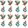 SUNNYCLUE 28Pcs 2 Styles Golden Plated Christmas Alloy Enamel Pendants ENAM-SC0005-83-1