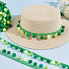 AHADERMAKER 6.5 Yards Gradient Color Polyester Pom Pom Ball Tassel Ribbons DIY-GA0006-95C-5
