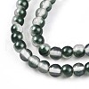 Baking Painted Transparent Glass Beads Strands DGLA-N011-4mm-07-3