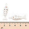 Brass Micro Pave Clear Cubic Zirconia Pendants KK-C080-02B-S-3