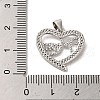 Mother's Day Brass Micro Pave Cubic Zirconia Pendants ZIRC-P114-09P-3