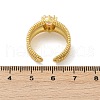Brass Micro Pave Cubic Zirconia Open Cuff Rings for Women RJEW-U059-01G-01-5