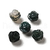 Natural Moss Agate Carved Flower Scattered Beads G-O156-B-19-1