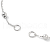 304 Stainless Steel Round Ball Cable Chain Bracelet Making AJEW-JB01331-02-3