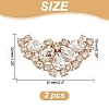 ARRICRAFT 4Pcs 2 Colors Detachable Alloy Rhinestone Shoe Buckle Clips FIND-AR0005-05-2