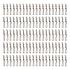 SUPERFINDINGS 100Pcs Brass with Stainless Steel Fishing Fishhook Connector Clasp FIND-FH0010-48B-1