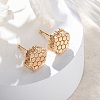 Brass Stud Earrings EJEW-D288-15G-1
