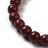 6mm Round Cinnabar Mala Stretch Bracelets BJEW-B080-28B-02-3