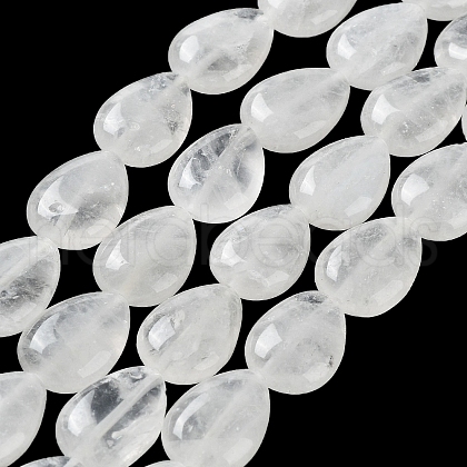 Natural Teardrop Quartz Crystal Beads Strands G-L242-15-1