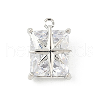 Brass Micro Pave Cubic Zirconia Pendants KK-M326-21P-1