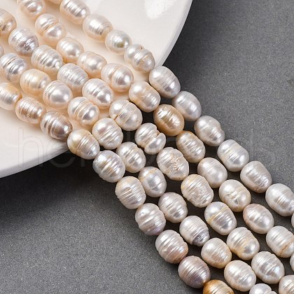 Natural Cultured Freshwater Pearl Beads Strands PEAR-XCP0001-07-1