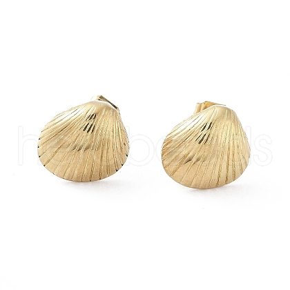 PVD Vacuum Plating 304 Stainless Steel Stud Earrings for Women EJEW-D095-15G-1