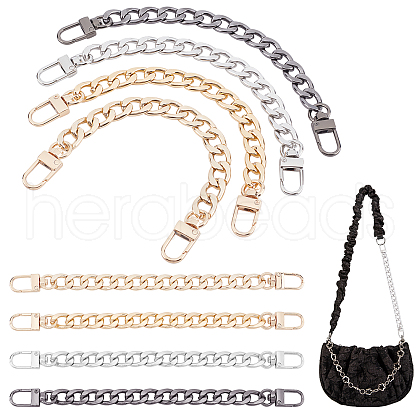   8Pcs 4 Colors Aluminum Curb Chains Bag Handles FIND-PH0001-36-1