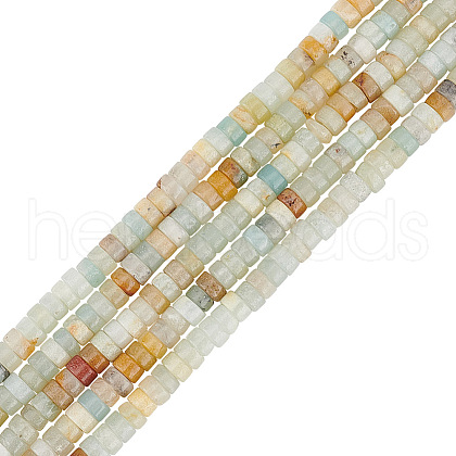 GOMAKERER 5 Strands Natural Flower Amazonite Beads Strands G-GO0001-54-1