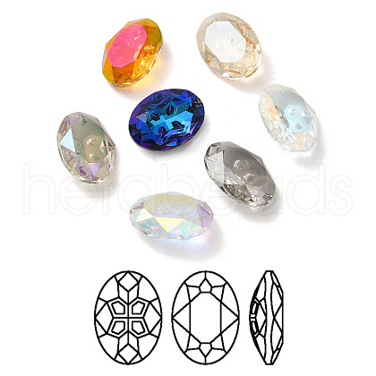 K9 Glass Rhinestone Cabochons RGLA-P036-07A-M-1