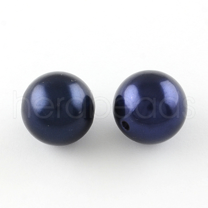 Round ABS Plastic Imitation Pearl Beads OACR-R053-24-1