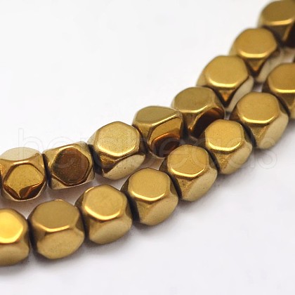 Electroplate Non-magnetic Synthetic Hematite Beads Strands G-I175-09C-1