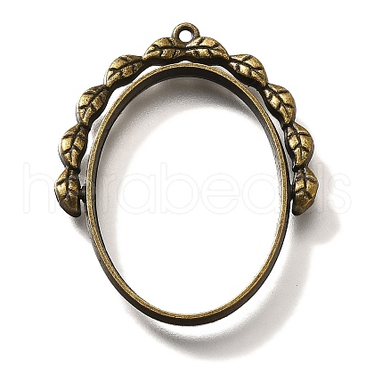 Rotatable Alloy Swivel Open Back Bezel Pendants PALLOY-I223-18AB-1