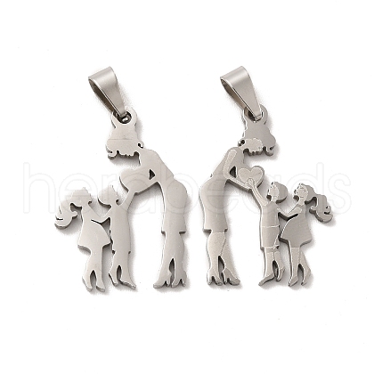 Non-Tarnish Mother's Day/Teachers' Day 201 Stainless Steel Pendants STAS-K251-012-1