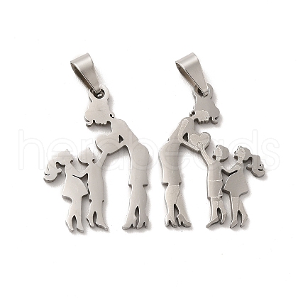 Mother's Day/Teachers' Day 201 Stainless Steel Pendants STAS-K251-012-1