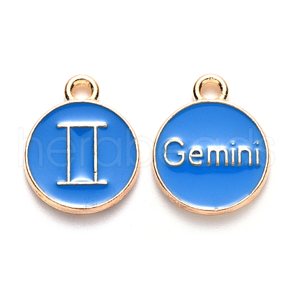 Alloy Enamel Pendants X-ENAM-S124-01B-02I-1