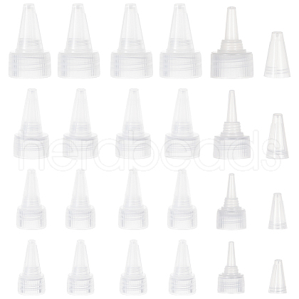 Olycraft 48Pcs 4 Styles Plastic Tip Cap KY-OC0001-39-1