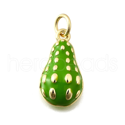 Brass Enamel Pendants KK-Z104-06G-07-1