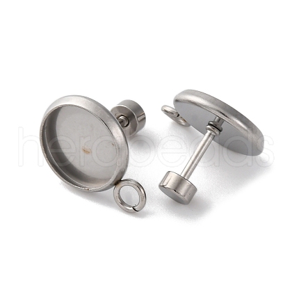 Non-Tarnish 304 Stainless Steel Stud Earring Finding STAS-WH0042-03P-NR-1