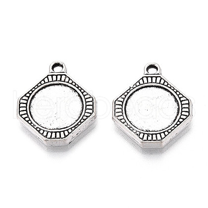 Tibetan Style Alloy Pendant Cabochon Settings PALLOY-N178-04AS-1