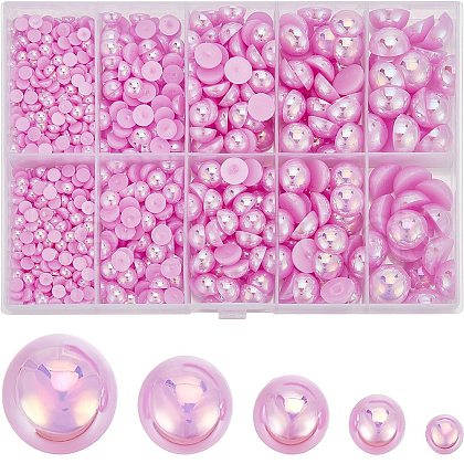 SUNNYCLUE 70G  5 Styles ABS Plastic Imitation Pearl Cabochons OACR-SC0001-45H-1