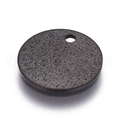 304 Stainless Steel Textured Pendants X-STAS-I098-01-15mm-B-1