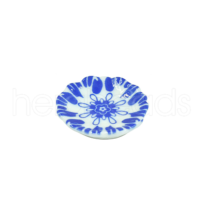 Resin Imitationg Blue and White Porcelain Plates PW-WGF963A-02-1