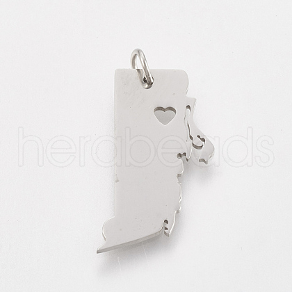 Tarnish Resistant 201 Stainless Steel Pendants STAS-T038-53-1