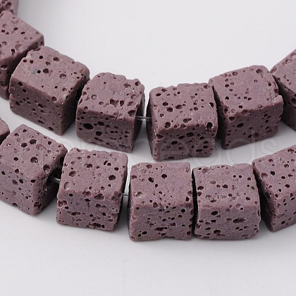 Natural Lava Rock Beads Strands G-L435-01-6mm-16-1
