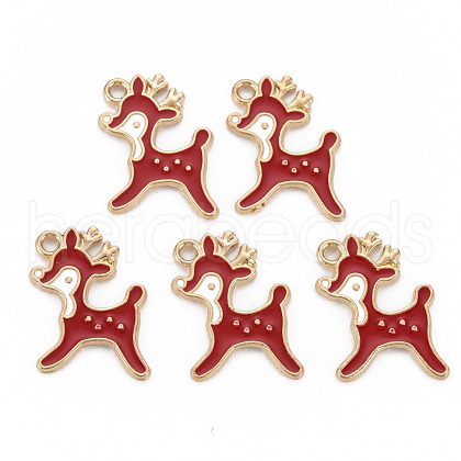 Alloy Enamel Pendants X-ENAM-S126-062B-NR-1