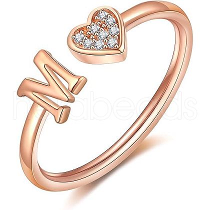 Adjustable Brass Rhinestone Cuff Rings FS-WG29D83-29-1