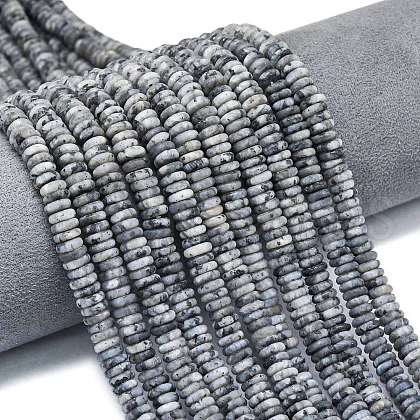 Frosted Natural Larvikite Beads Strands G-K389-C38-01-1