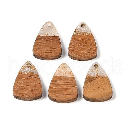Resin & Wood Pendants WOOD-S061-02G-1