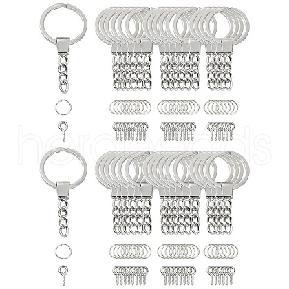 10Pcs Iron Split Key Rings IFIN-YW0003-37P-1