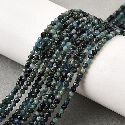 Natural Blue Tourmaline Beads Strands G-G259-D10-2mm-1