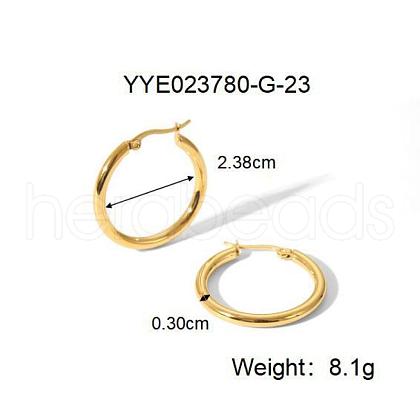 Exaggerated Stainless Steel Hoop Earrings HB2914-2-1