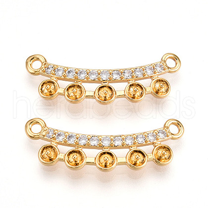 Brass Micro Pave Cubic Zirconia Pendants KK-N261-70G-1