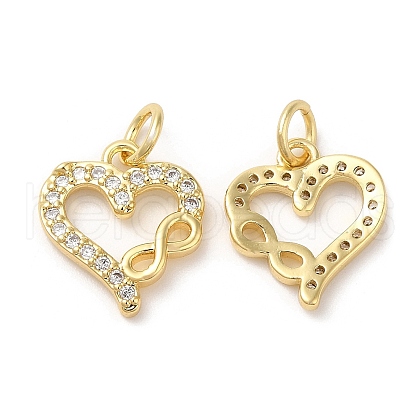 Eco-Friendly Brass Micro Pave Cubic Zirconia Pendants KK-M246-40G-1