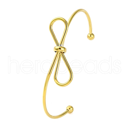 Ion Plating(IP) 304 Stainless Steel Cuff Bangles for Women STAS-P373-05G-1